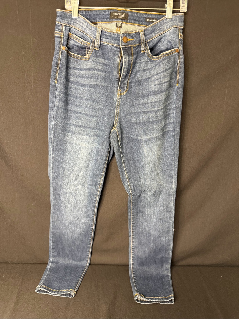 Judy Blue Relaxed Fit Jeans 11/30 Medium Wash Stretch Straight Leg